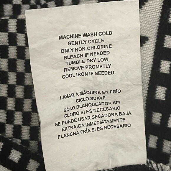 Altard State Black White Sweater Dress Size S Long Sleeves Fit Flare Geometric - Picture 11 of 12